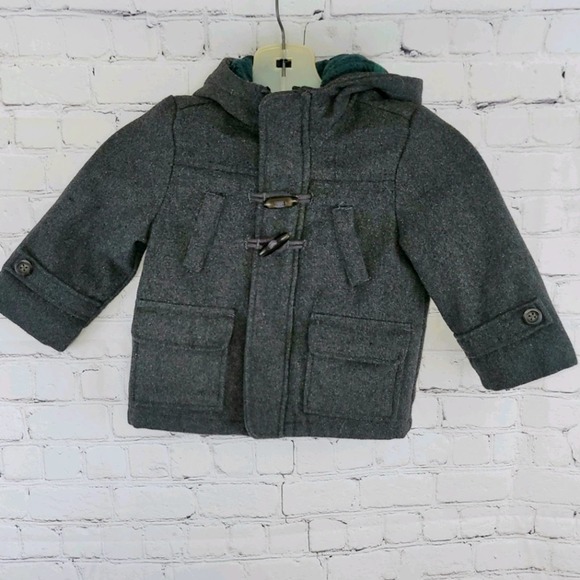 Carter's Infant Gray Zippered Hooded 24M Coat - Picture 1 of 12